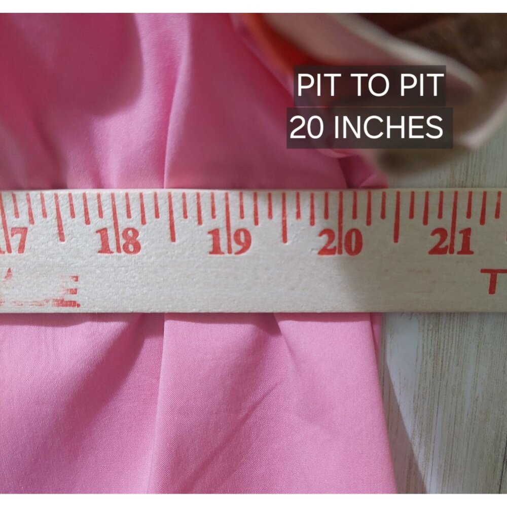 NWT Voy Kendra Colorblock Poplin Ruffle Sleeve Top In Pink~Khaki~Orange ~ SMALL - Picture 7 of 9